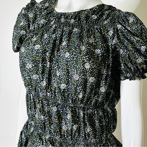 SEA of NY Ruched Floral Print Blouse High Low SZ 8 - Picture 6 of 12
